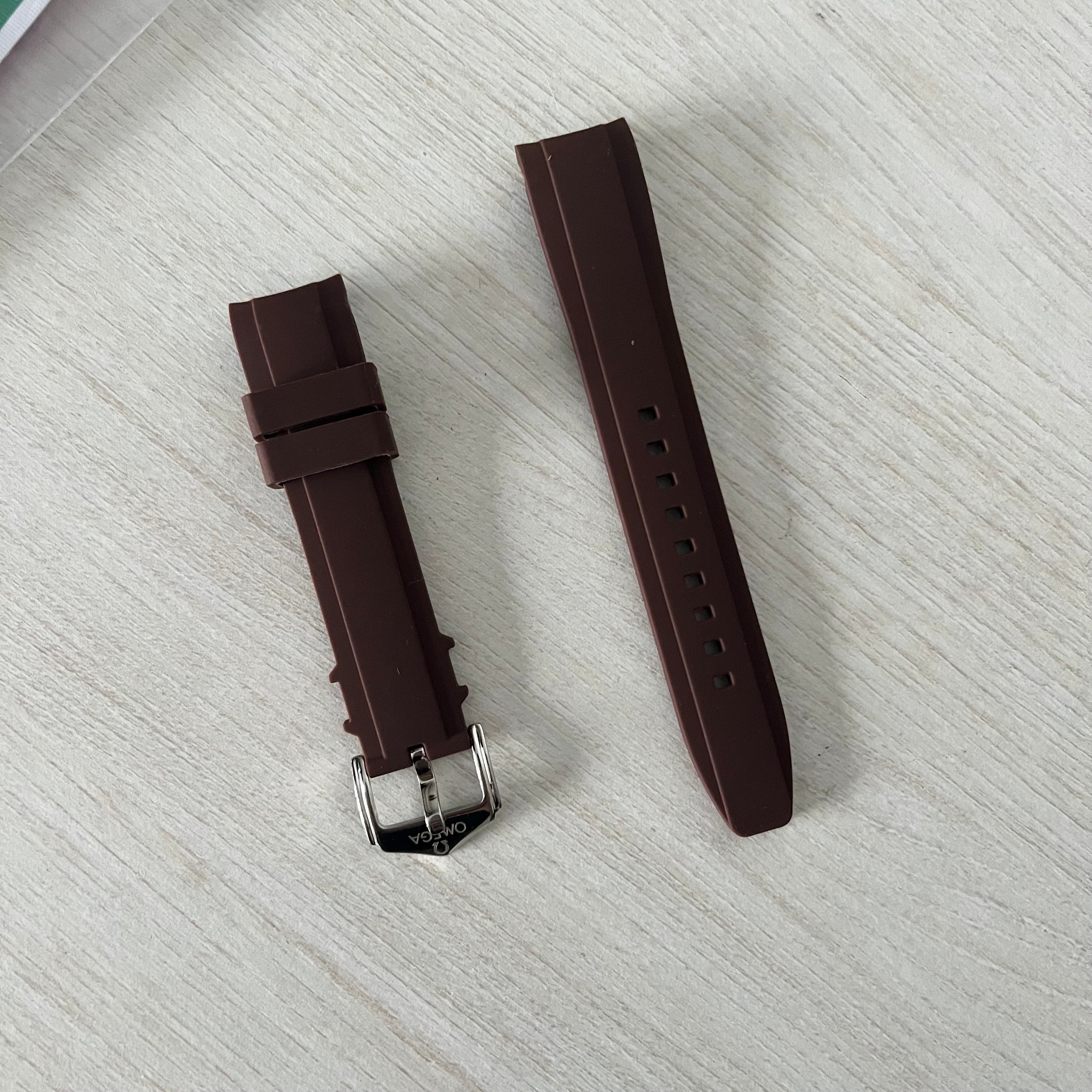 Silicone Strap for Swatch x Omega Moonswatch - Brown