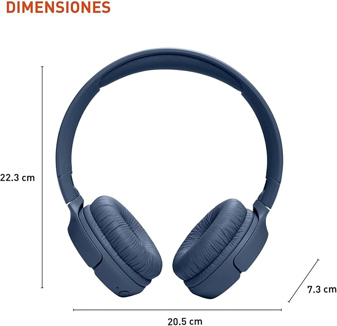 JBL Tune 520BT Wireless on-ear Headphones - Blue