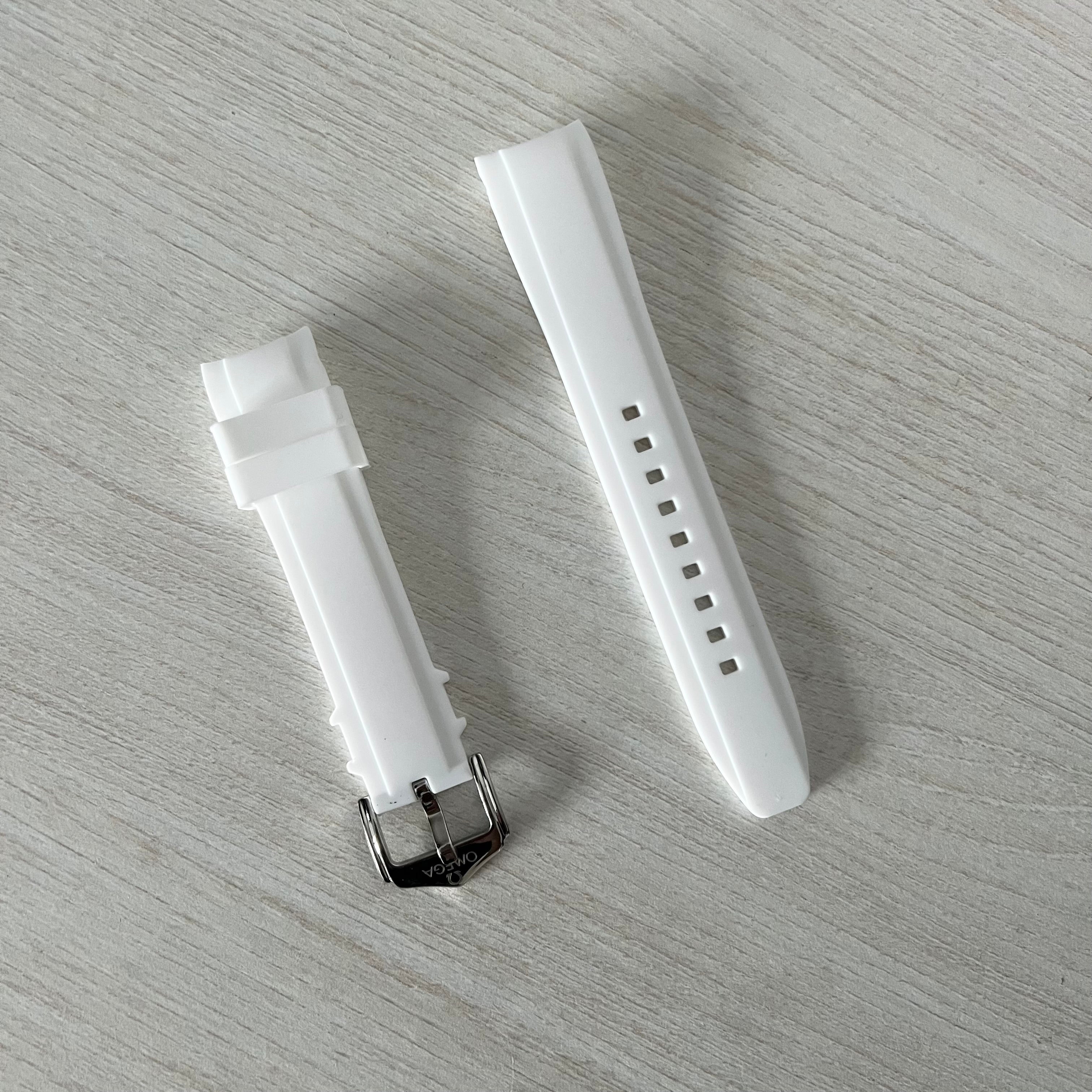Silicone Strap for Swatch x Omega Moonswatch - White
