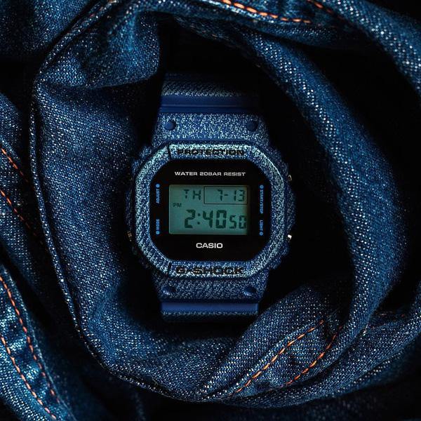 G-Shock Denim Pattern Watch DW-5600DE-2