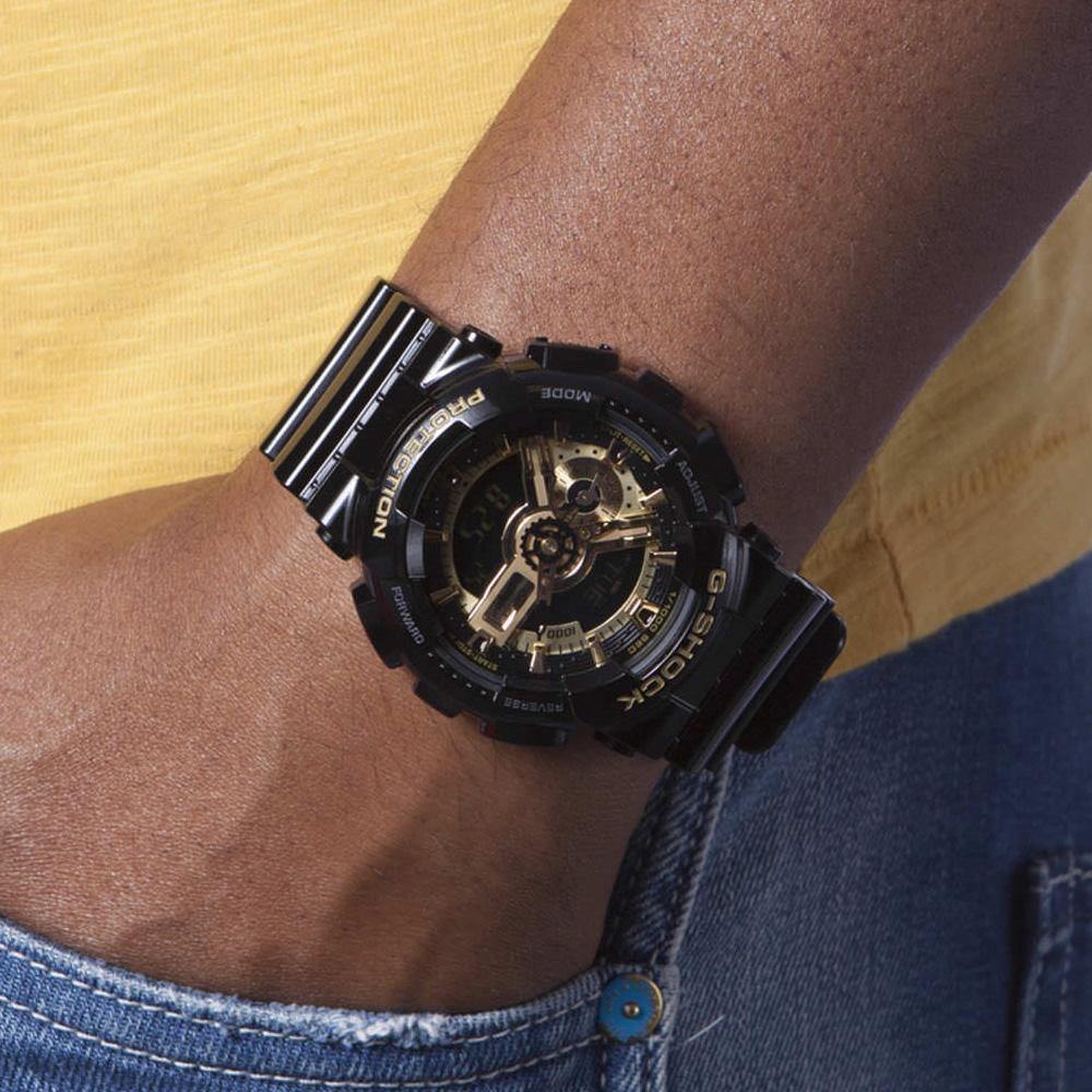 G-Shock Black Gold Watch GA-110GB-1A