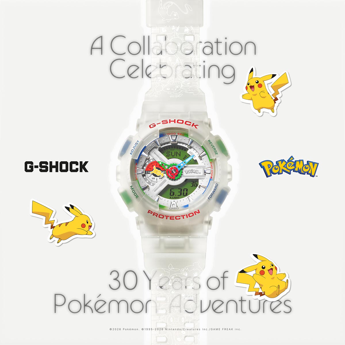 G-Shock x Pokémon 30th GA-110PKM-7A