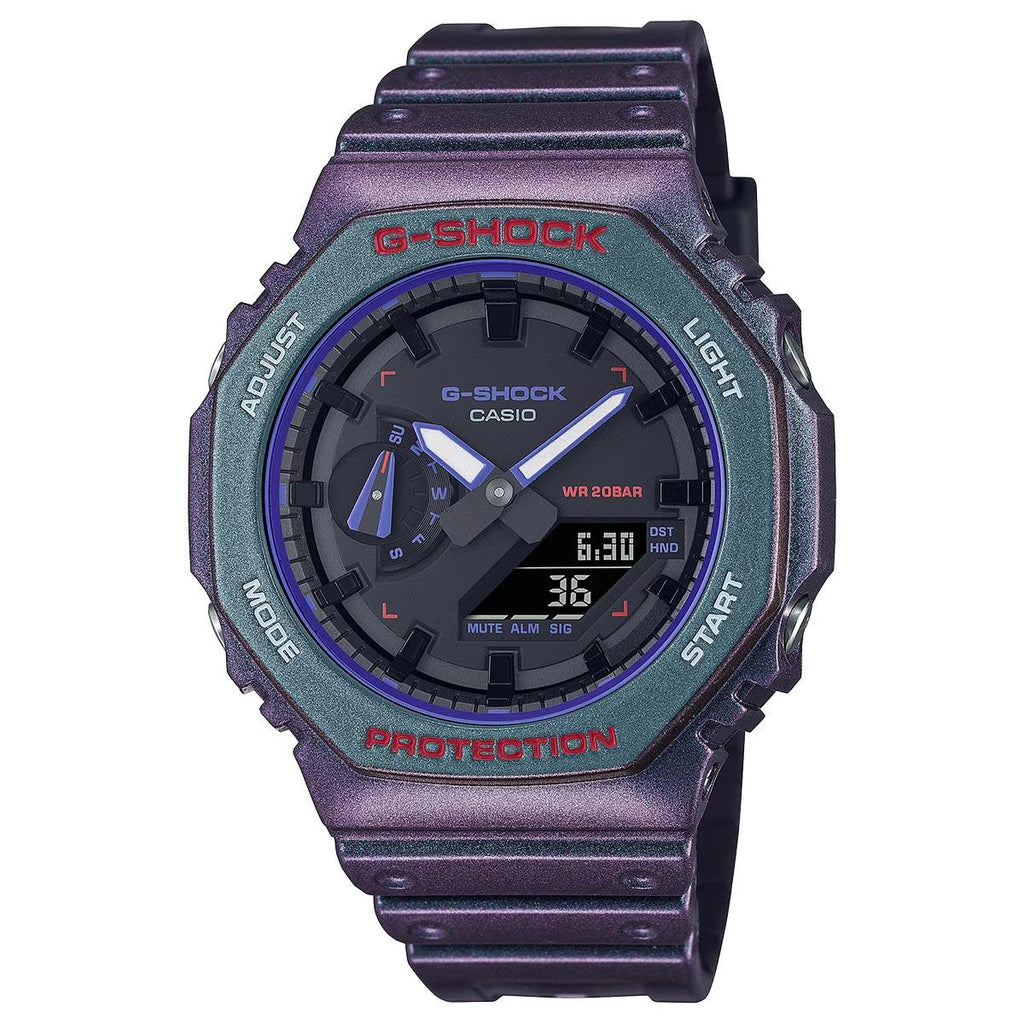 G-Shock Purple Green Polarised GA-2100AH-6A
