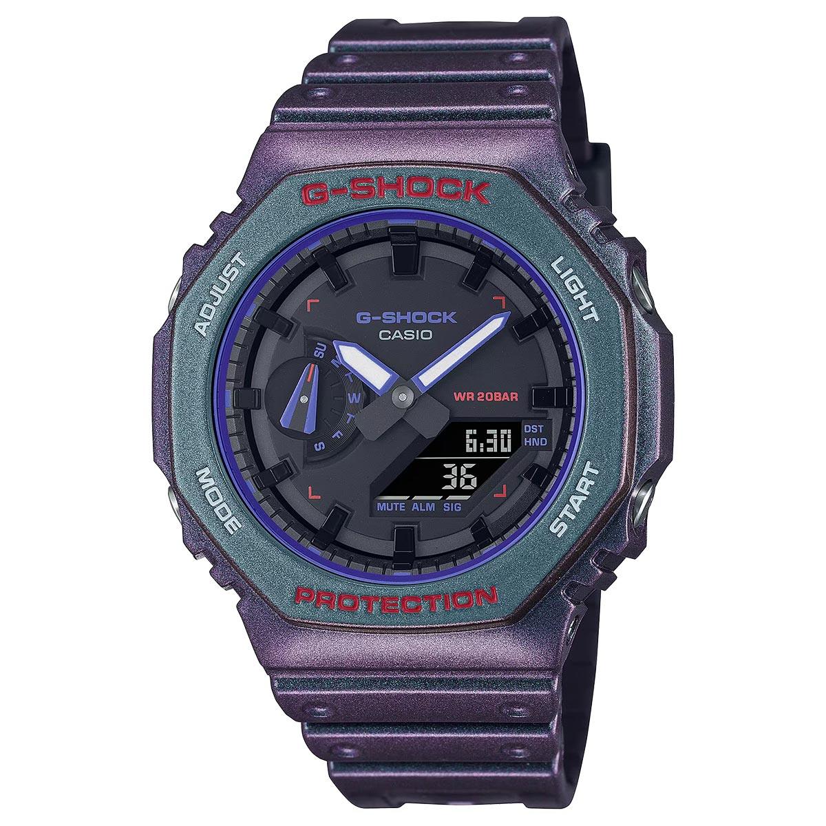 G-Shock Purple Green Polarised GA-2100AH-6A