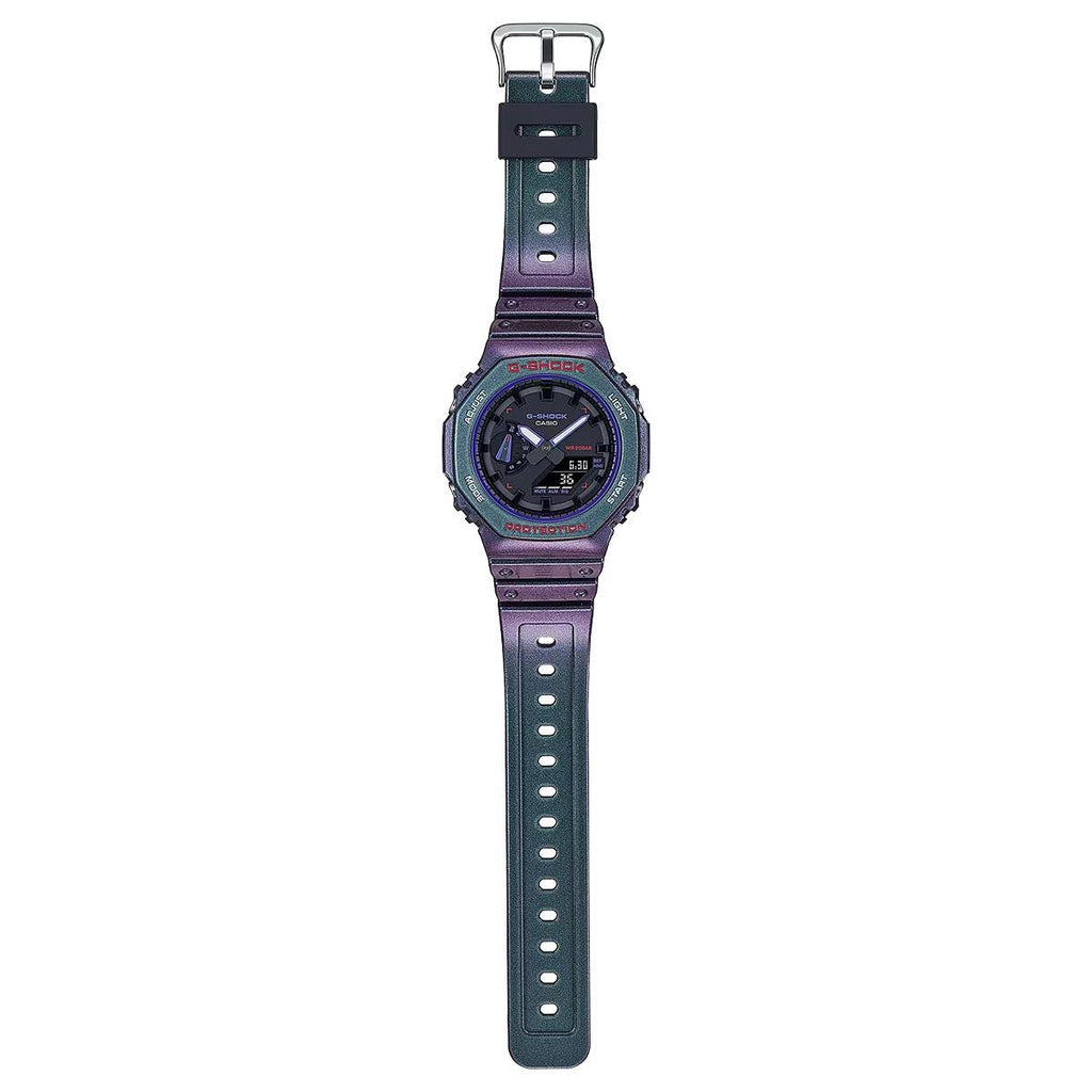 G-Shock Purple Green Polarised GA-2100AH-6A