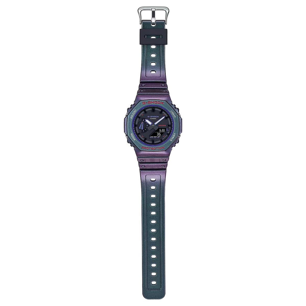 G-Shock Purple Green Polarised GA-2100AH-6A