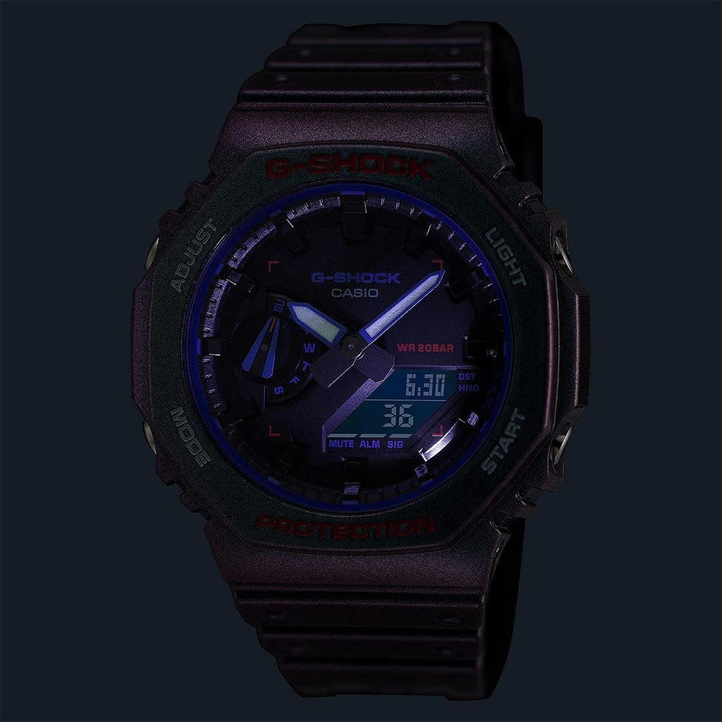 G-Shock Purple Green Polarised GA-2100AH-6A