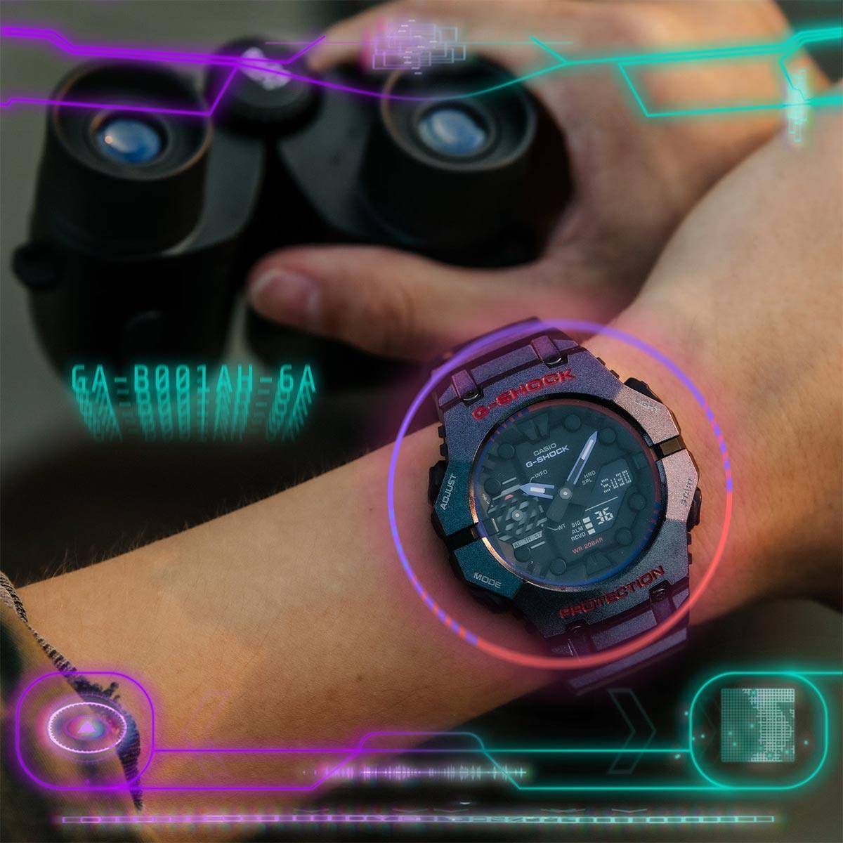 G-Shock Purple Green Polarised GA-B001AH-6A